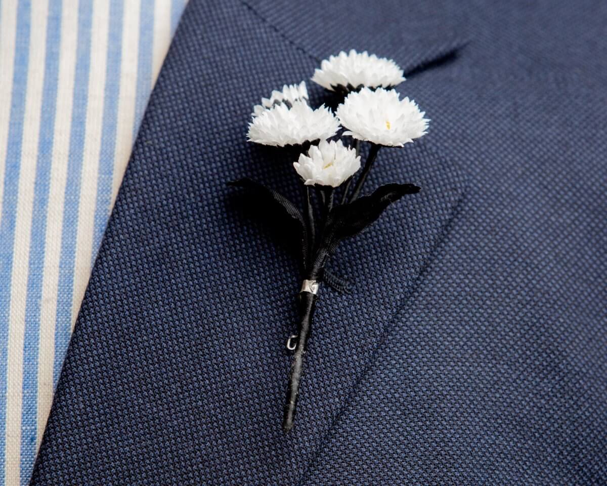 -Boutonnière Gänseblümchen Weiß (Bouquet) - Herr von Welt - Herr von Welt