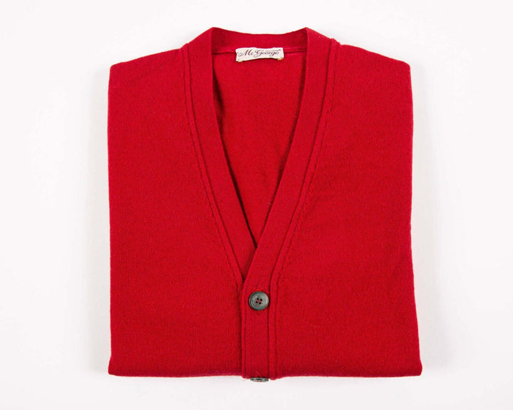 Herren Strickweste WeiÃƒÂŸe Wolle Strickjacke Cardigan Rot Wolle