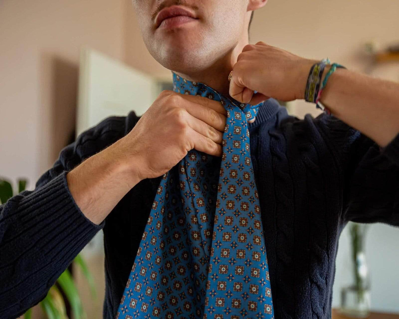 Tie for Men Wool and Angora Luis Brown - Fumeo Carlo