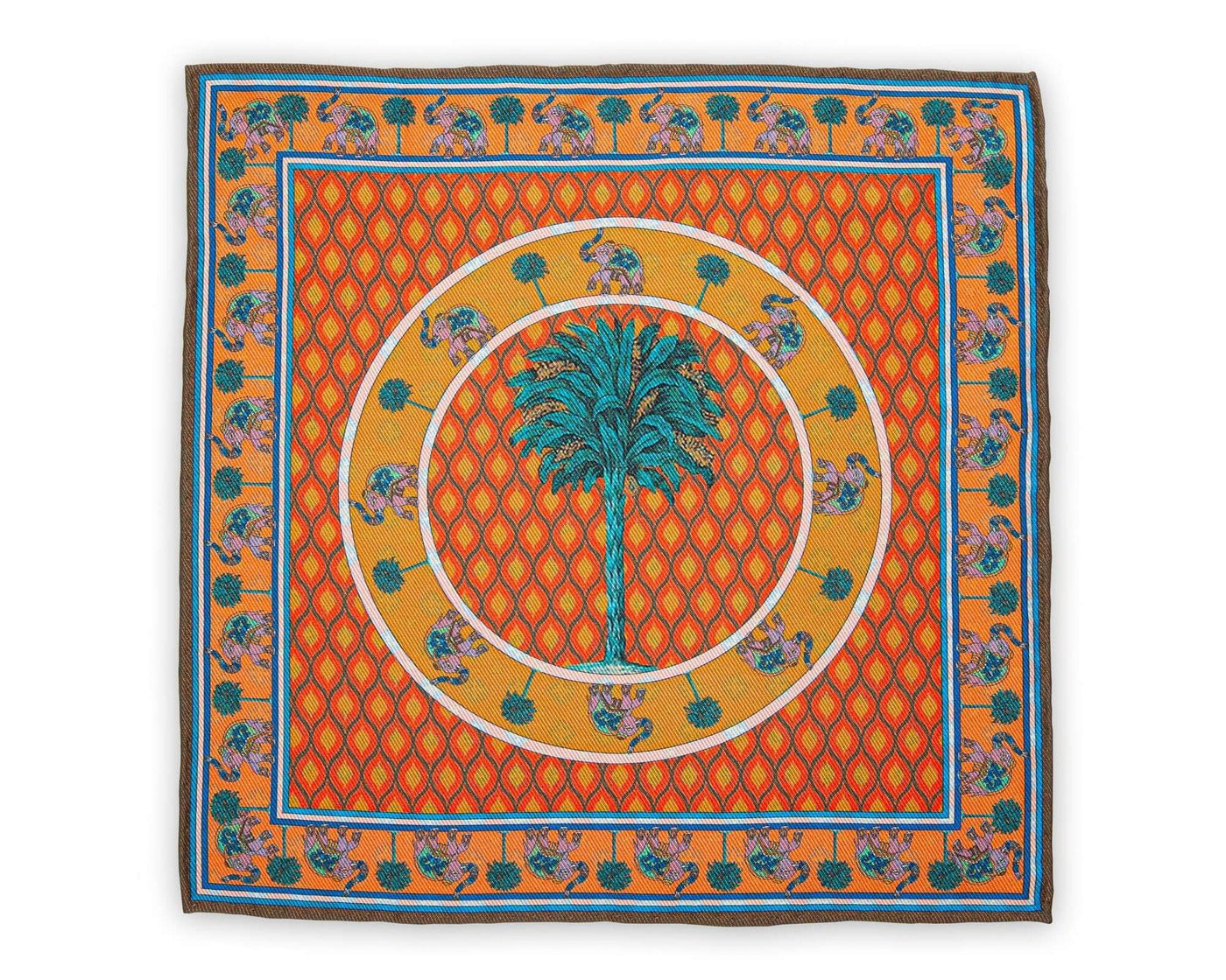 -Einstecktuch Palm Tree Orange - Herr von Welt - Calabrese 1924