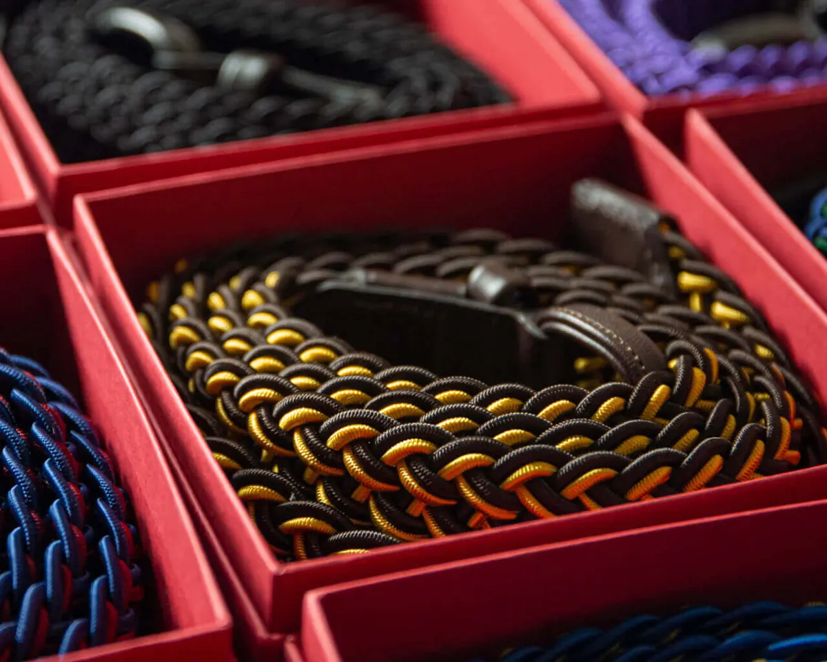 Braided belt Testa di Moro / Ocra - view 4