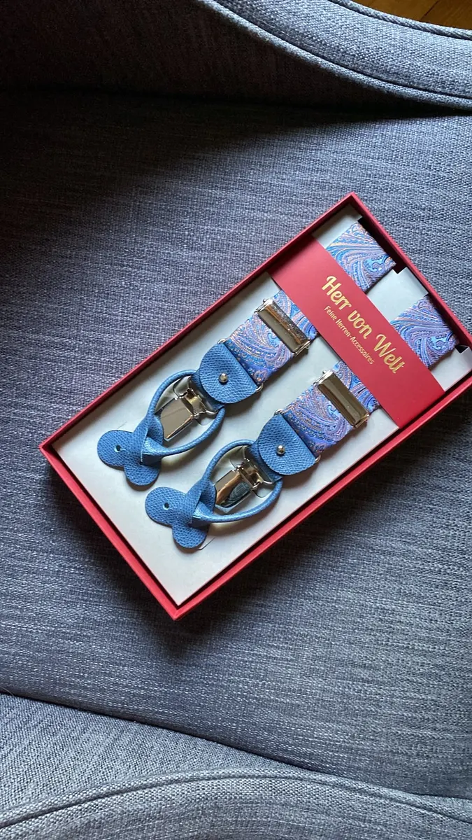 Suspenders Silk Paisley 3 Combine - view 2