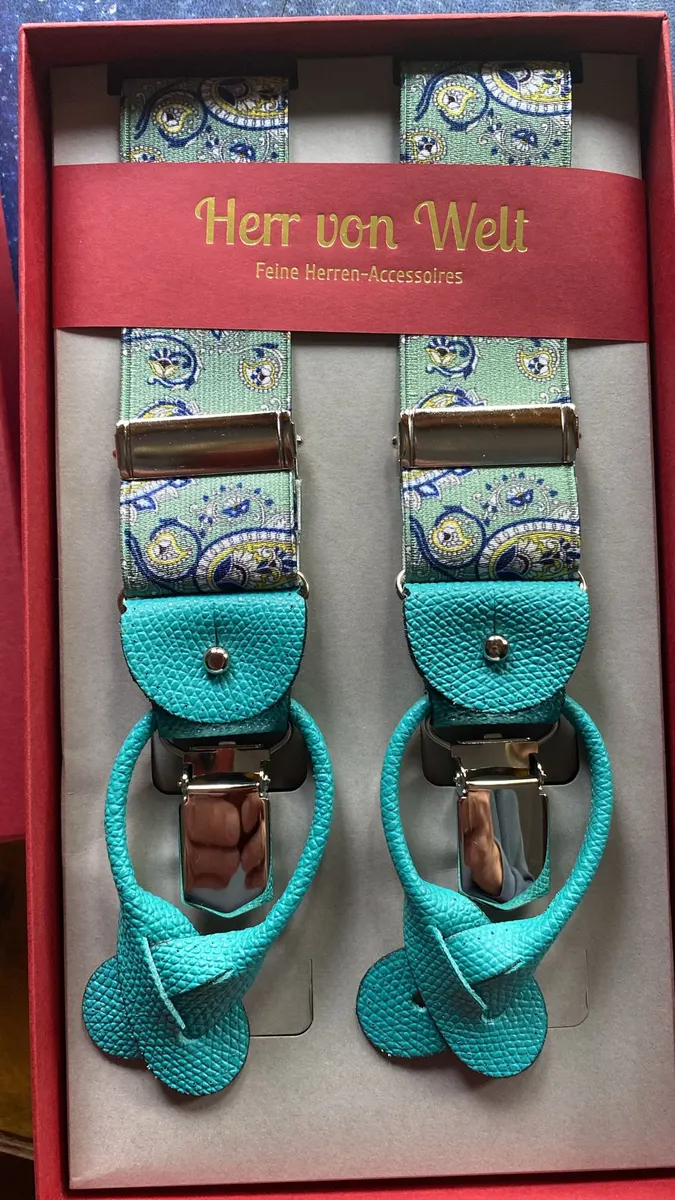 Suspenders Flex Paisley Sage Combine - view 2