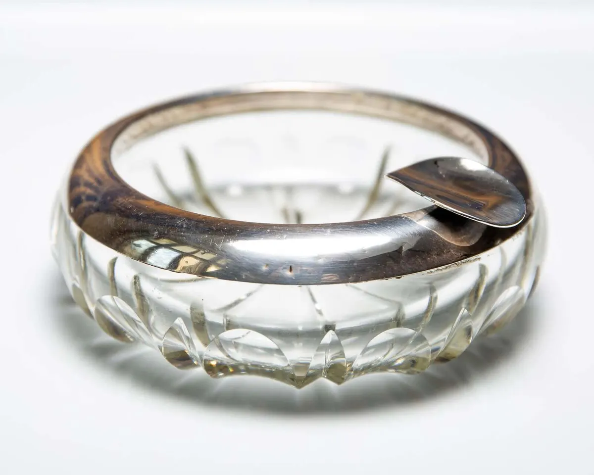 Ashtray lead crystal silver b - view 2