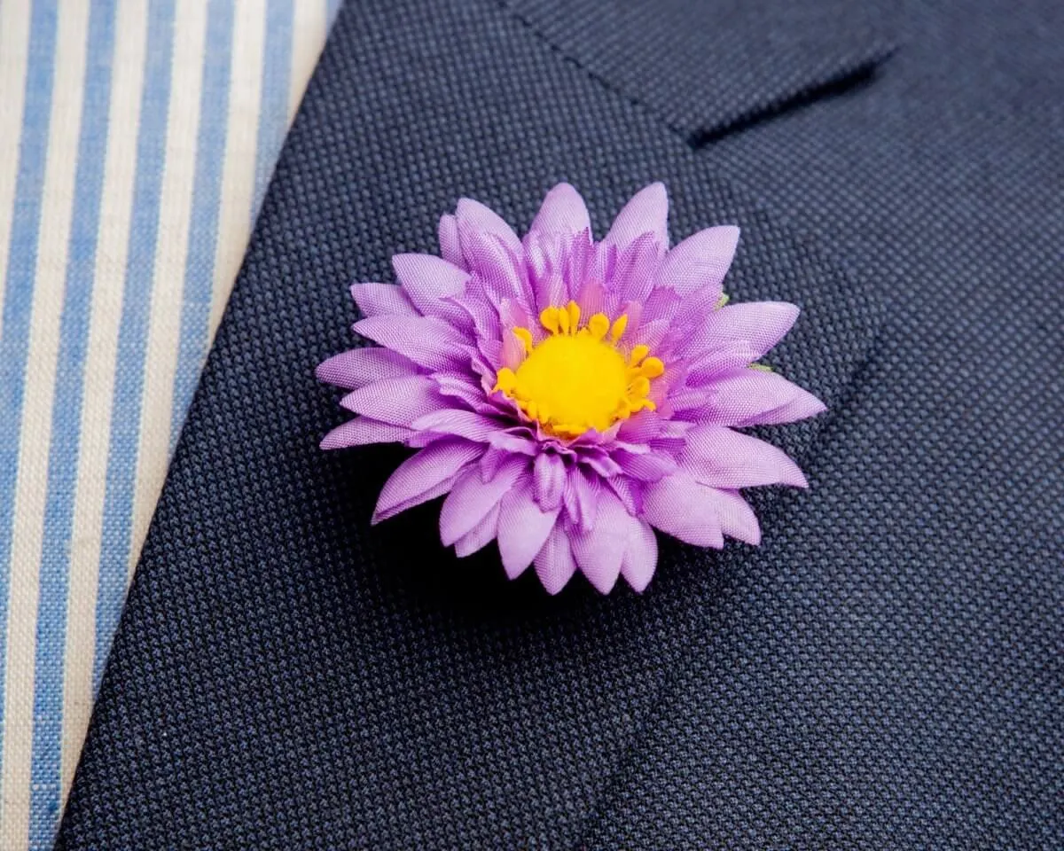 Boutonnière Aster Violett groß (Aster violaceum)