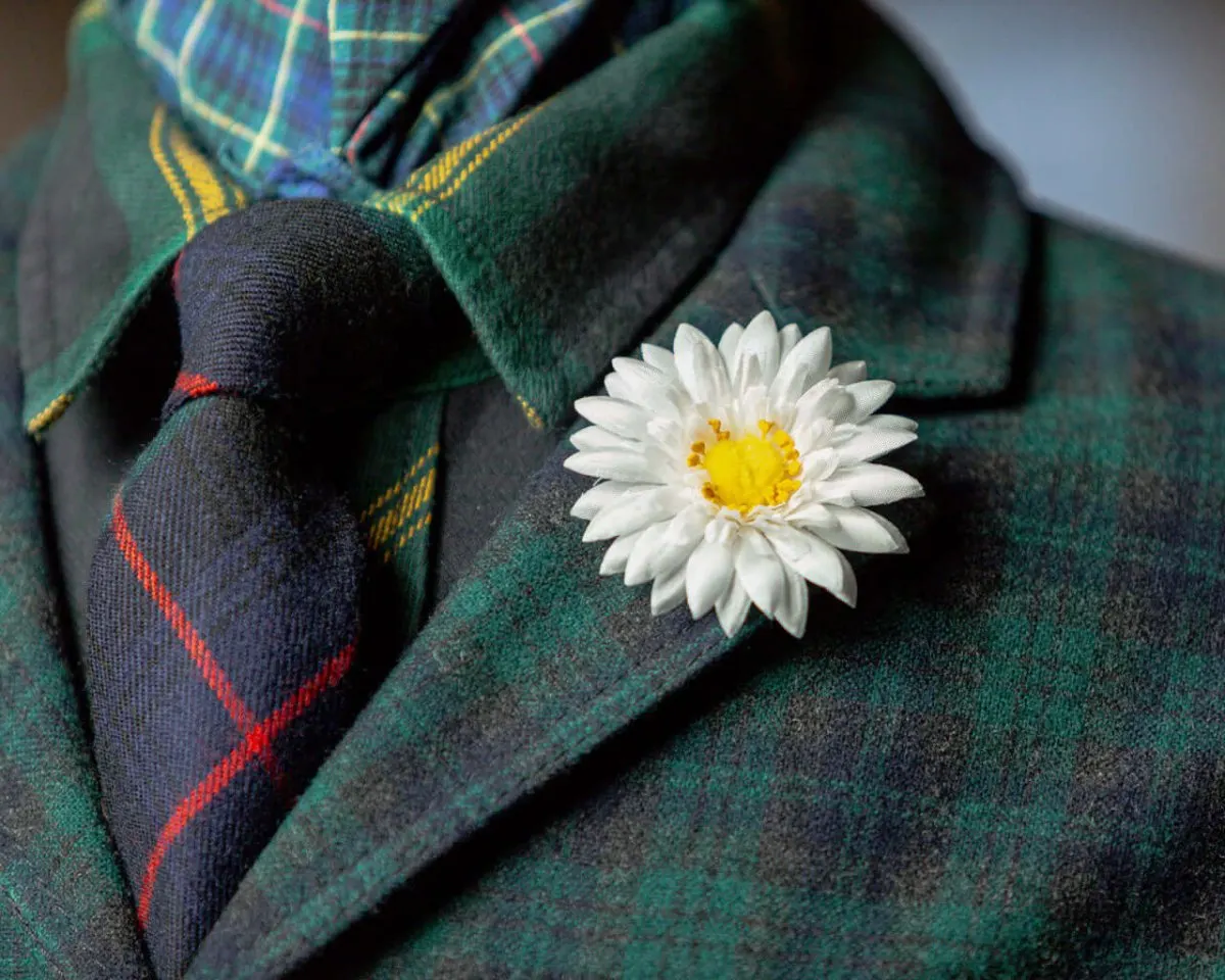 Boutonnière Aster White Large - view 4