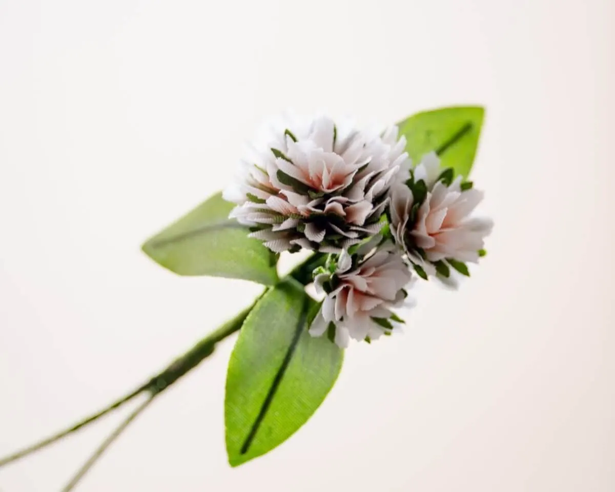 Boutonnière Clover White Triple (Trifolium) - view 2