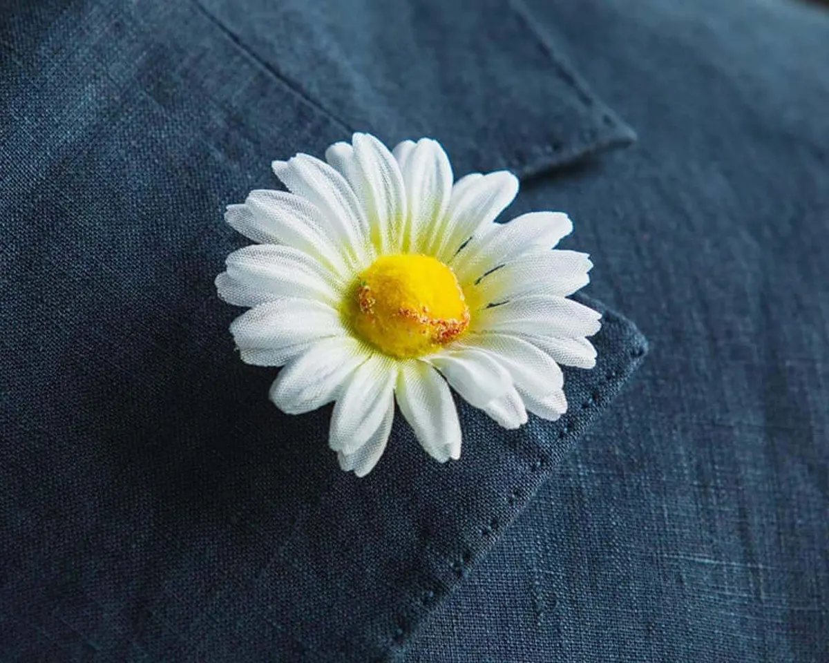 Boutonnière marguerite large (Leucanthemum) - view 8