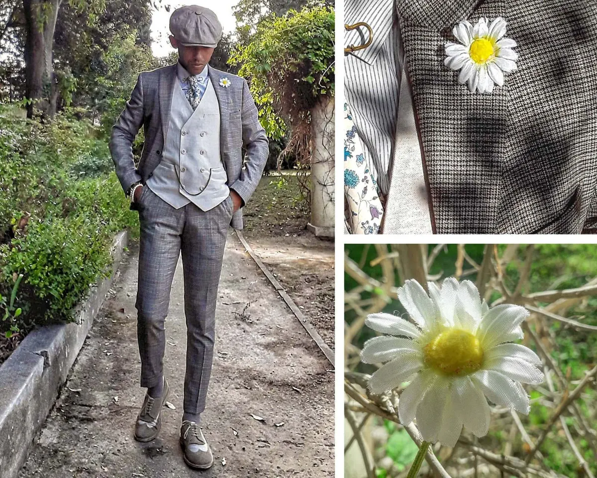 Boutonnière marguerite large (Leucanthemum) - view 4