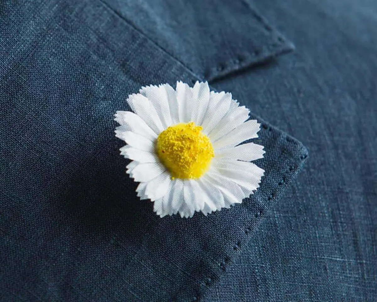 Boutonnière marguerite small (Leucanthemum) - view 4