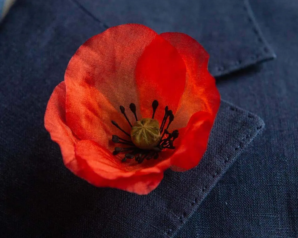 Boutonnière poppy red (Papaver rhoeas) - view 4