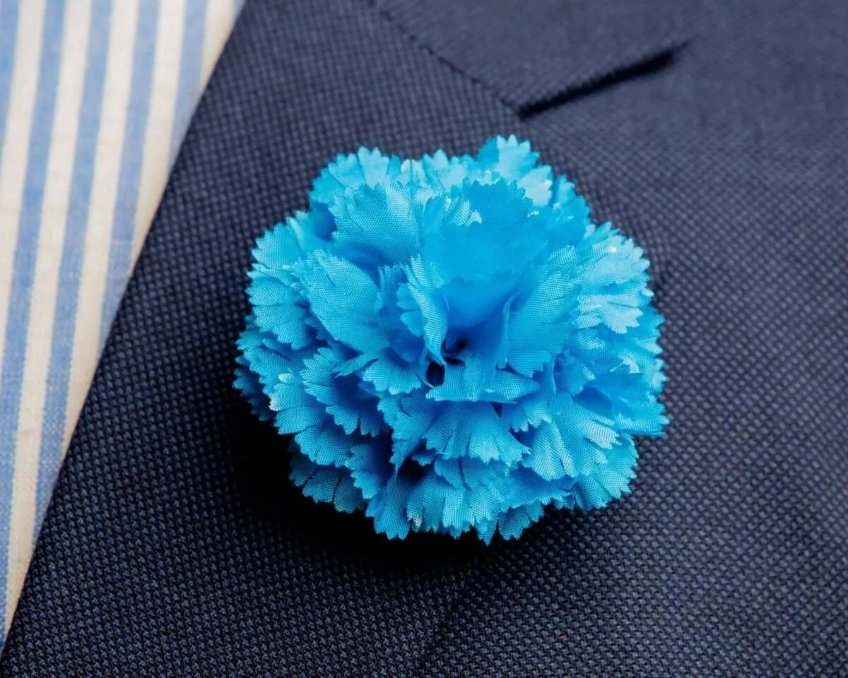 Boutonnière carnation turquoise b medium (Caryophyllaceae)