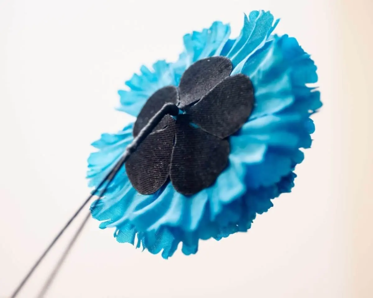 Boutonnière carnation turquoise c large (Caryophyllaceae) - view 3