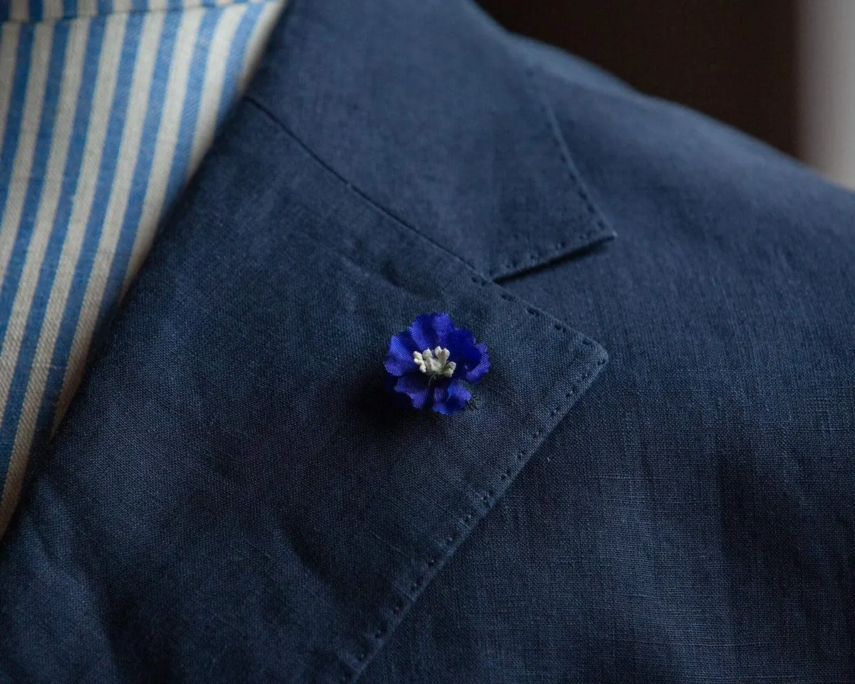 Boutonnière delphinium dark blue mini (Delphinium) - view 6