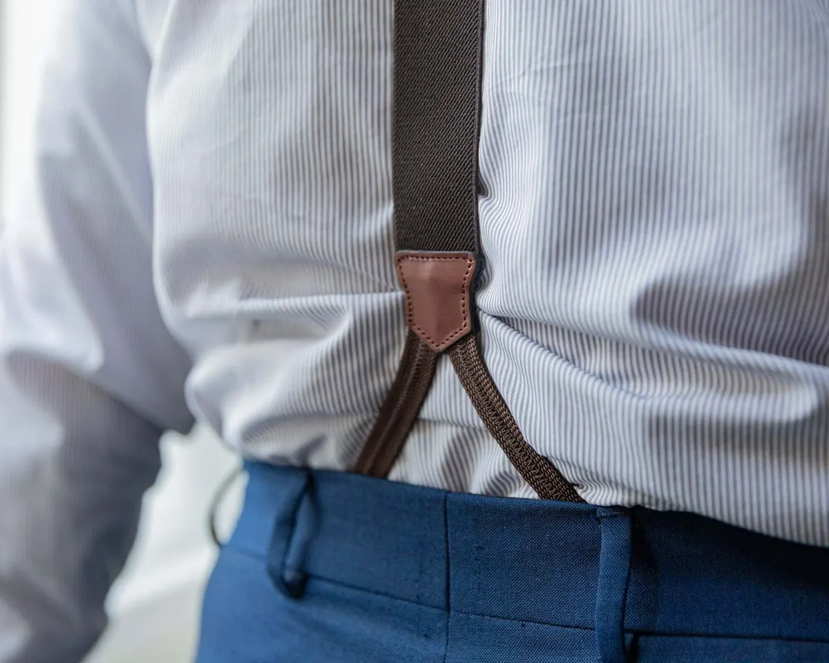 Suspenders Silk Flowers Blue Classic - view 5