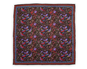 Einstecktuch Birds Brown