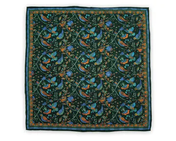 Einstecktuch Birds Green