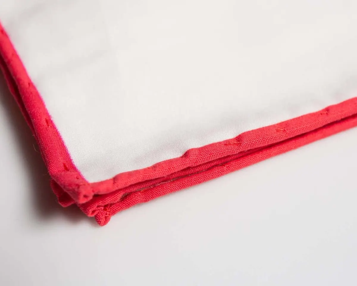 Pocket Square Cotton Red - view 2