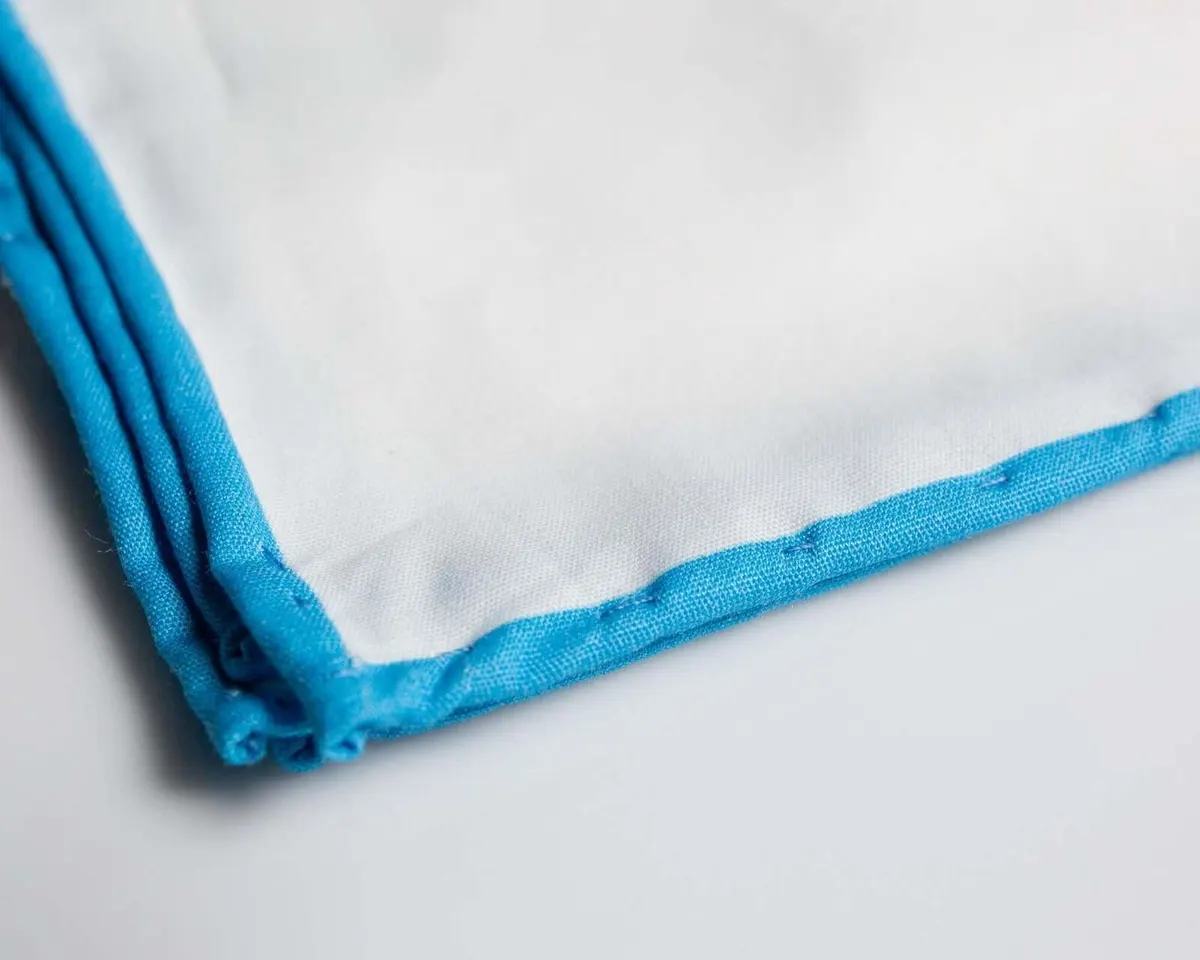 Pocket Square Cotton Turquoise - view 2