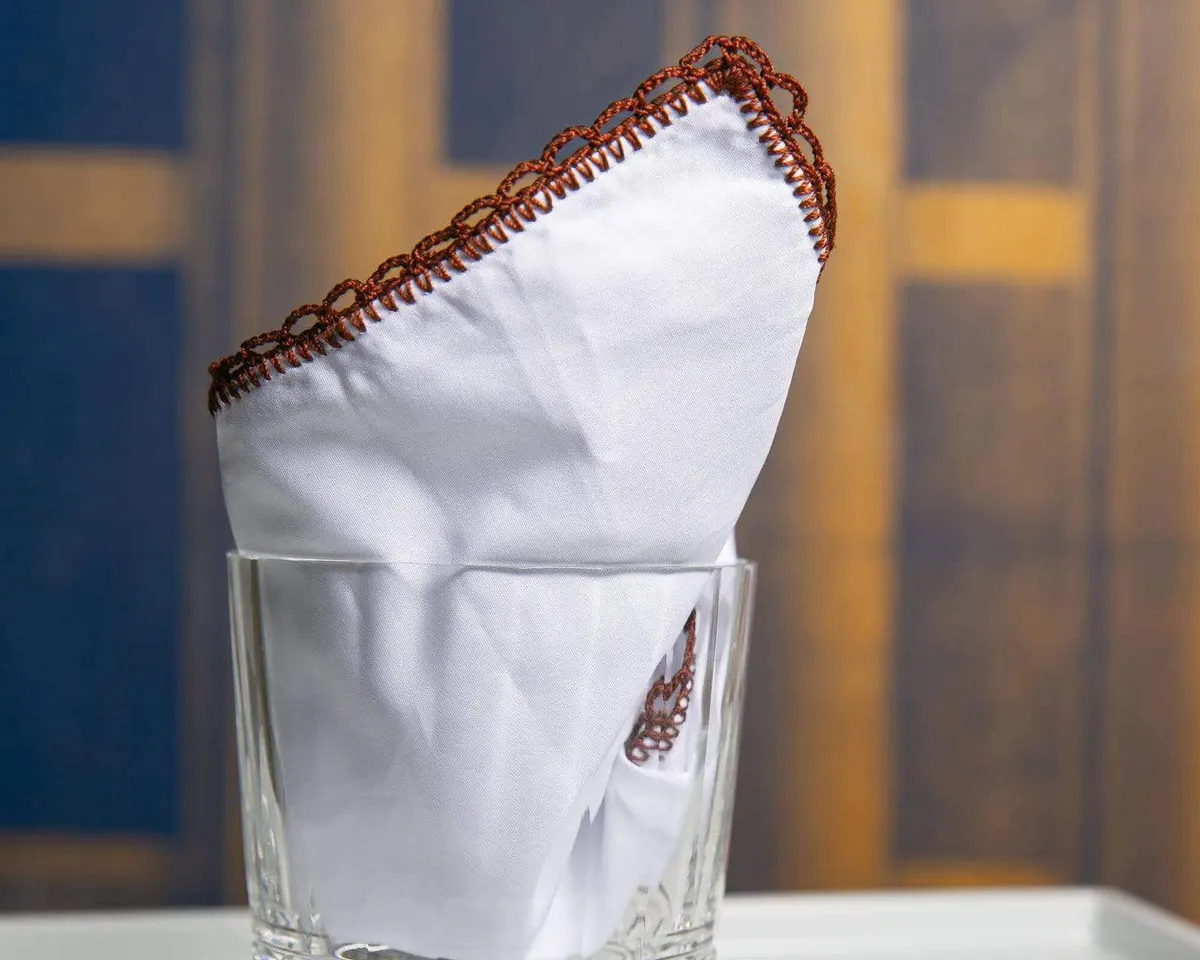 Einstecktuch Crochet Brown