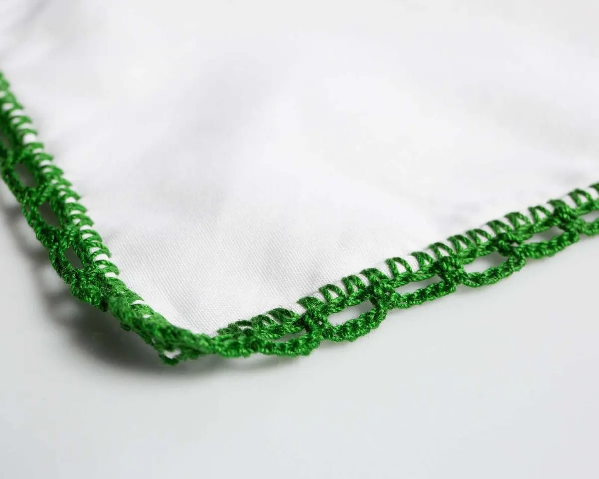 Pocket Square Crochet Green - view 2