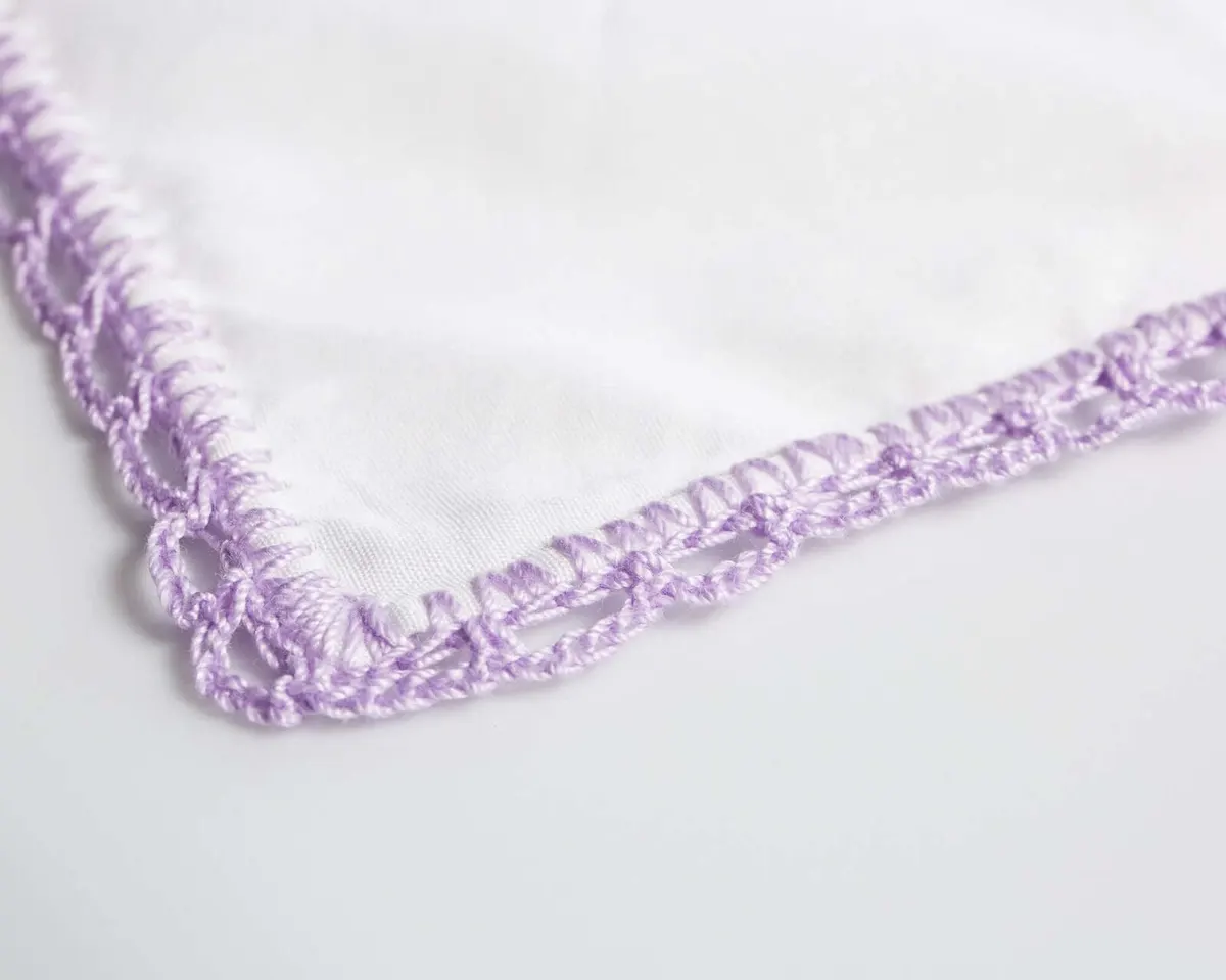 Pocket Square Crochet Lilac - view 2