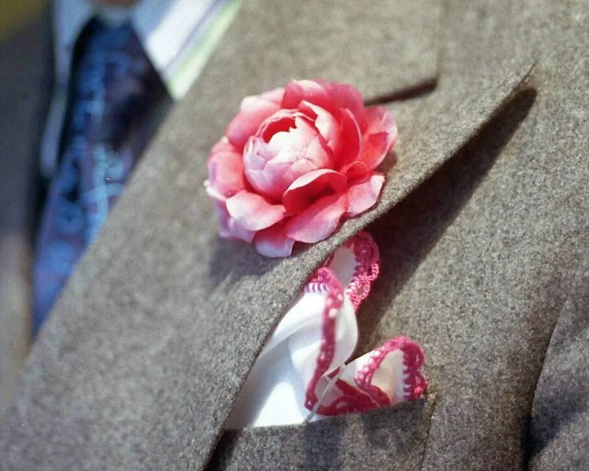 Pocket Square Crochet Pink - view 3