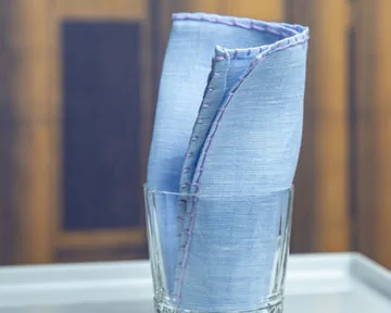 Einstecktuch Leinen Hellblau Lila