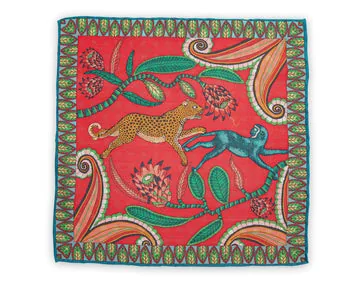 Einstecktuch Cheetah Red