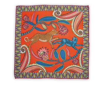 Einstecktuch Cheetah Orange