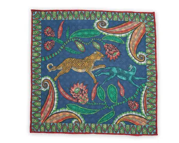 Einstecktuch Cheetah Blue