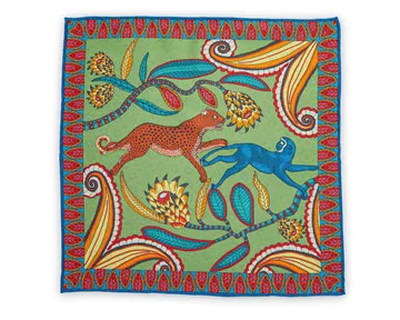 Einstecktuch Cheetah Green