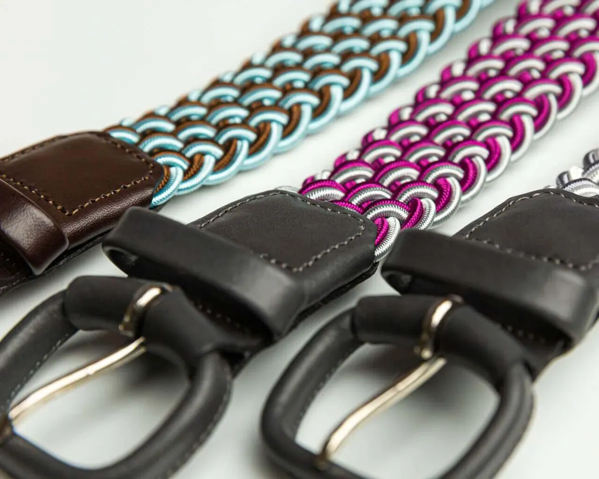 Braided belt Grigio Perla / Orchidea - view 2