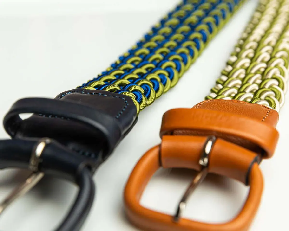 Braided belt Naturale / Verde Acido - view 2