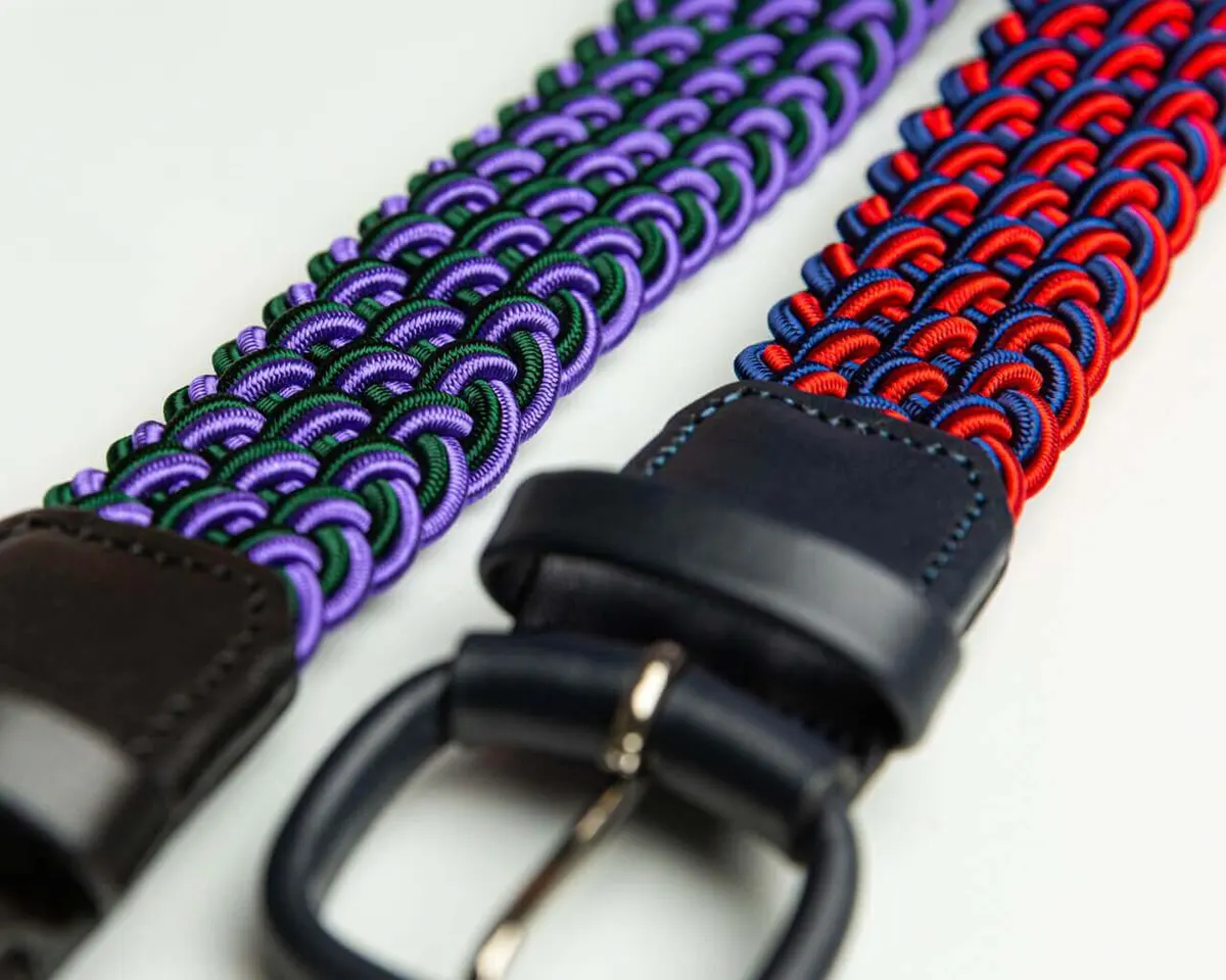Braided belt Navy / Rosso - view 2