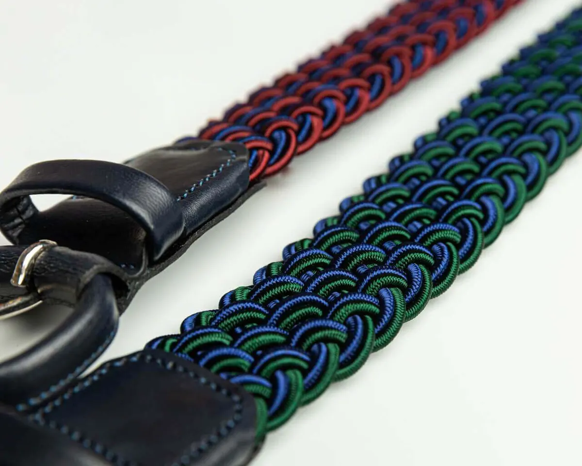 Braided belt Navy / Verde - view 2
