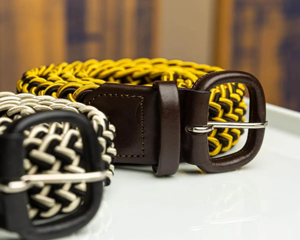 Braided belt Testa di Moro / Ocra - view 2