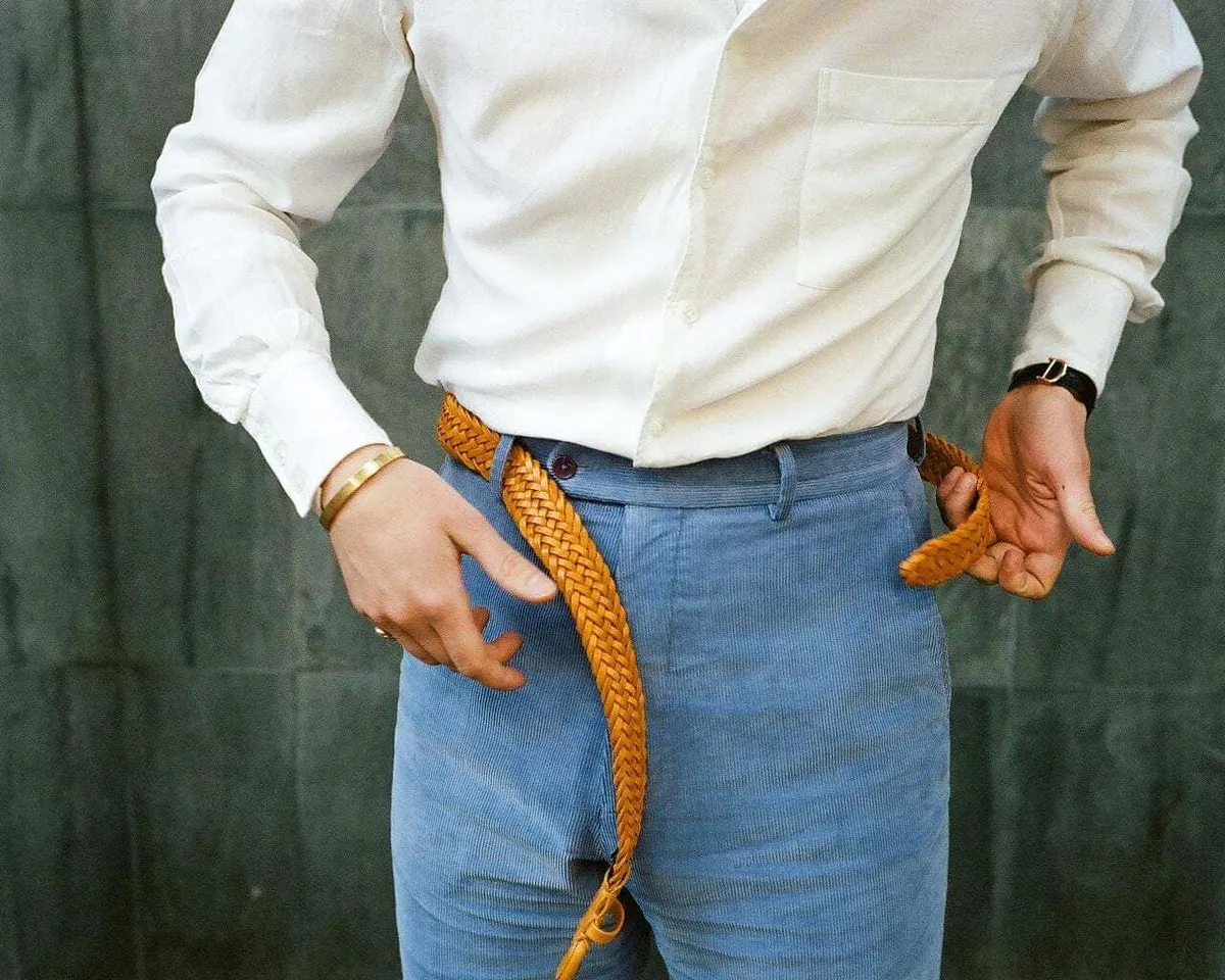 Braided belt Carlo Giallo - view 3