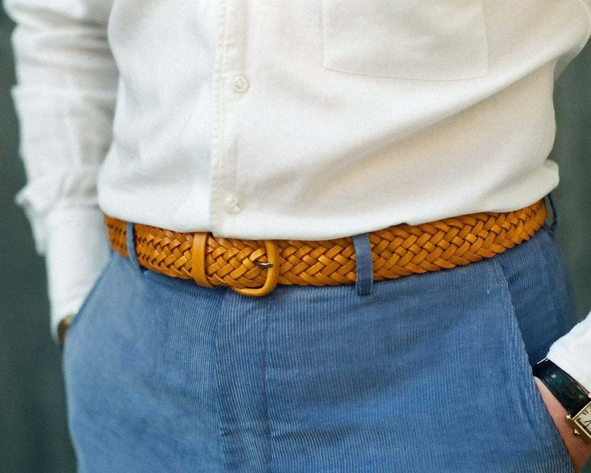 Braided belt Carlo Giallo - view 2