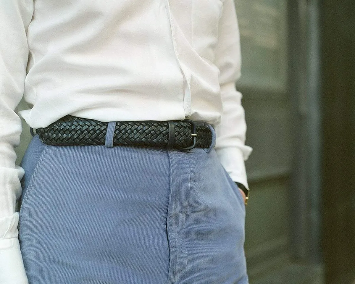 Braided belt Carlo Navy - view 6