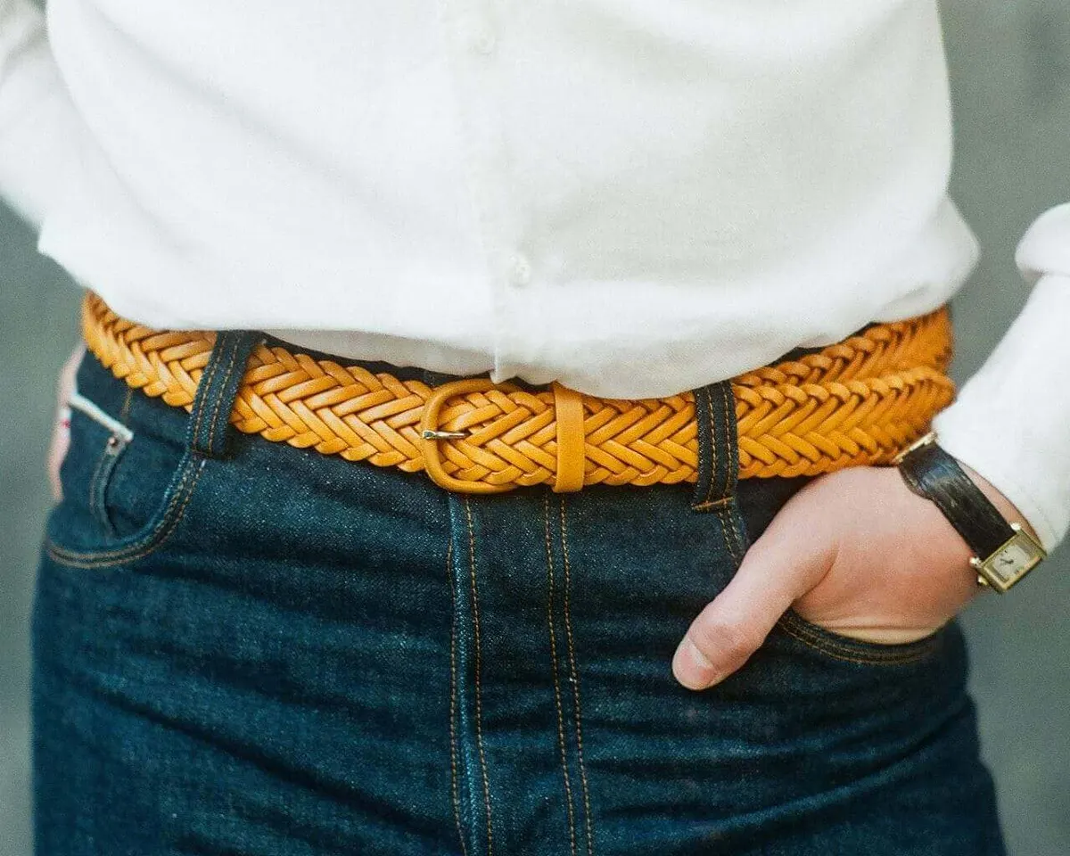 Braided belt Cosimo Giallo - view 2