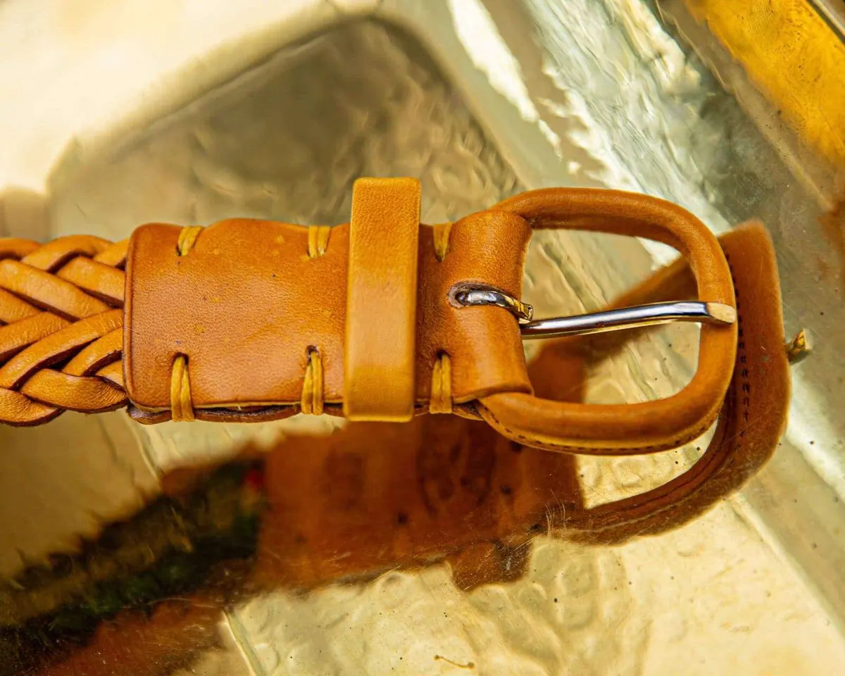 Braided belt Cosimo Giallo - view 4