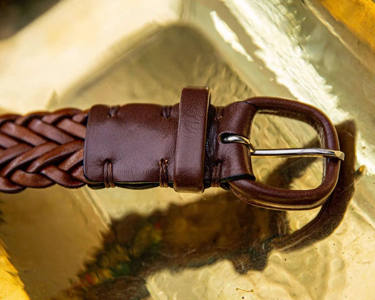 Braided belt Cosimo Marrone - view 3
