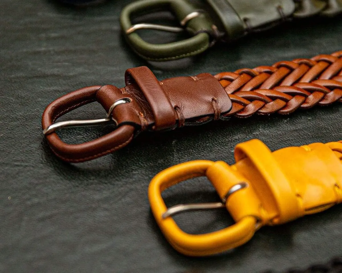 Braided belt Cosimo Marrone - view 6