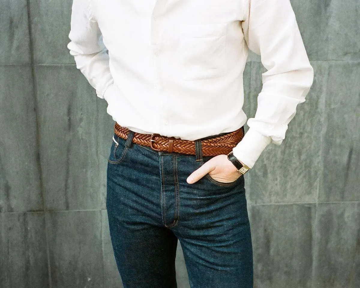 Braided belt Cosimo Marrone - view 2