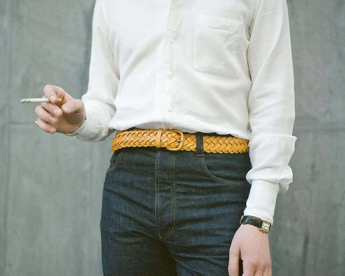 Braided belt Lorenzo Giallo - view 6