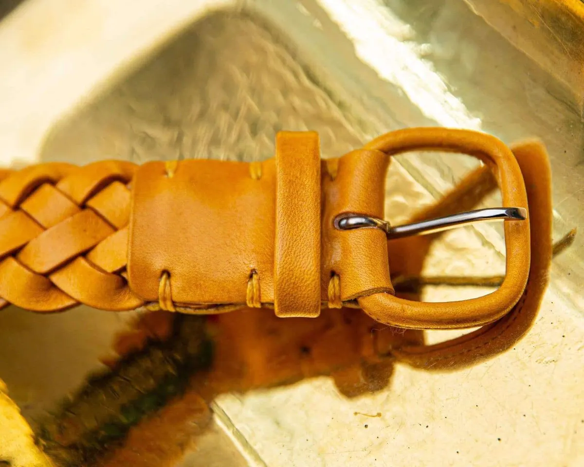 Braided belt Lorenzo Giallo - view 4
