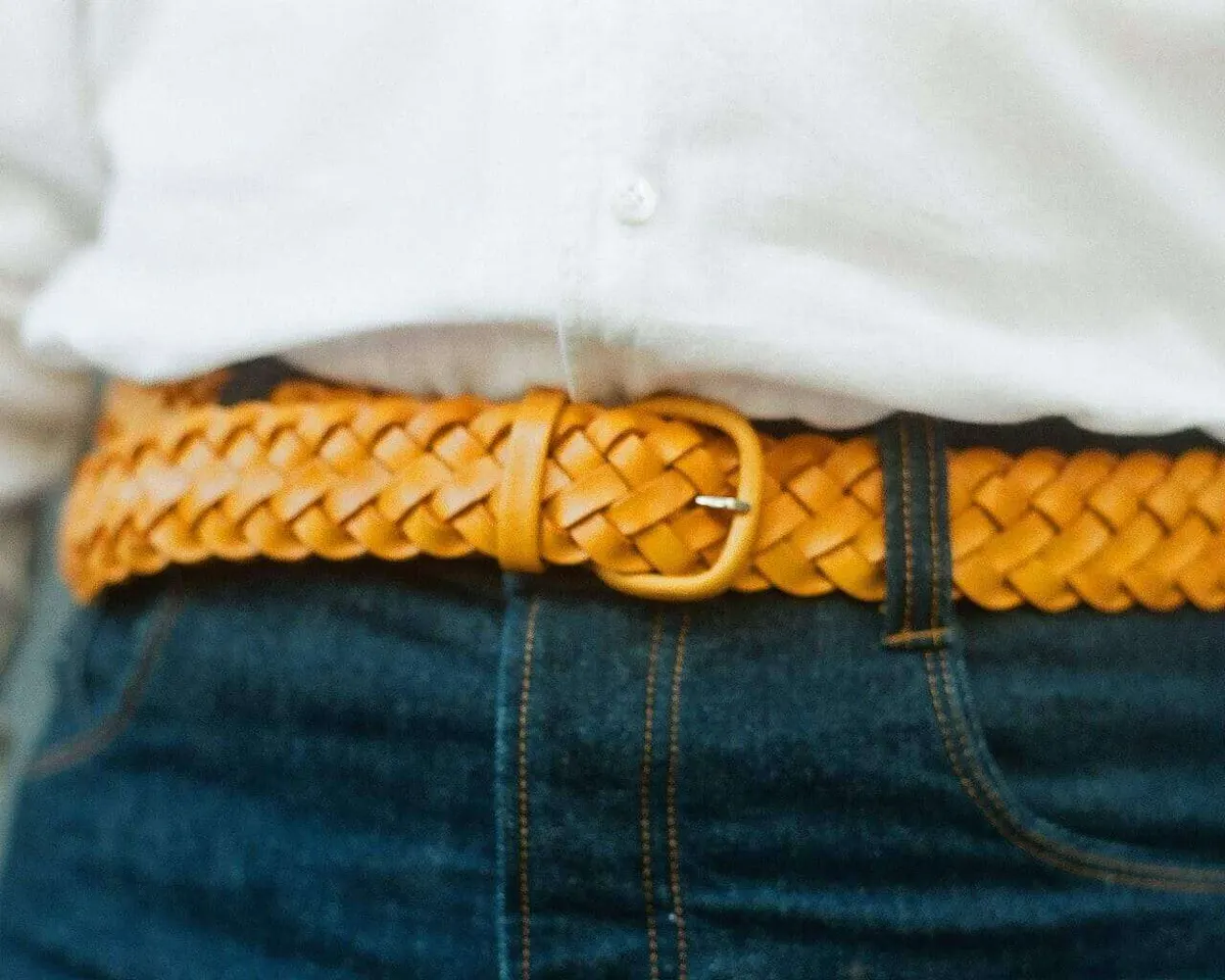Braided belt Lorenzo Giallo - view 3