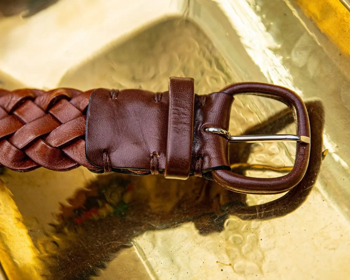Braided belt Lorenzo Marrone - view 5