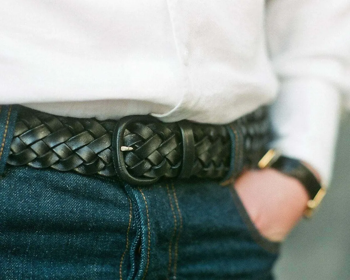 Braided belt Lorenzo Nero - view 3